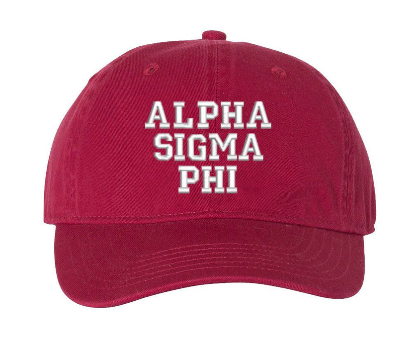 Alpha Sigma Phi Pigment Dyed Baseball Cap Alpha Sigma Phi Pigment Dyed Baseball Cap