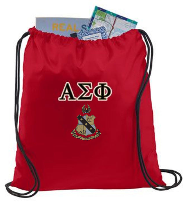 Alpha Sigma Phi Crest Shield Cinch Sack Alpha Sigma Phi Crest - Shield Cinch Sack