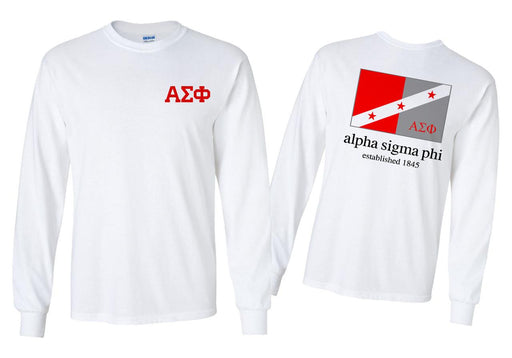 Shirts Alpha Sigma Phi Flag Long Sleeve T-Shirt