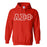 Alpha Sigma Phi Fraternity Crest Shield Twill Letter Hooded Sweatshirt Alpha Sigma Phi Fraternity Crest - Shield Twill Letter Hooded Sweatshirt