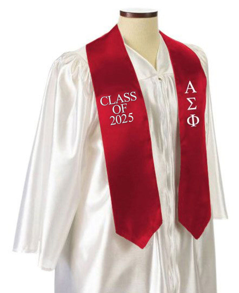 Alpha Sigma Phi Embroidered Graduation Sash Stole Alpha Sigma Phi Embroidered Graduation Sash Stole