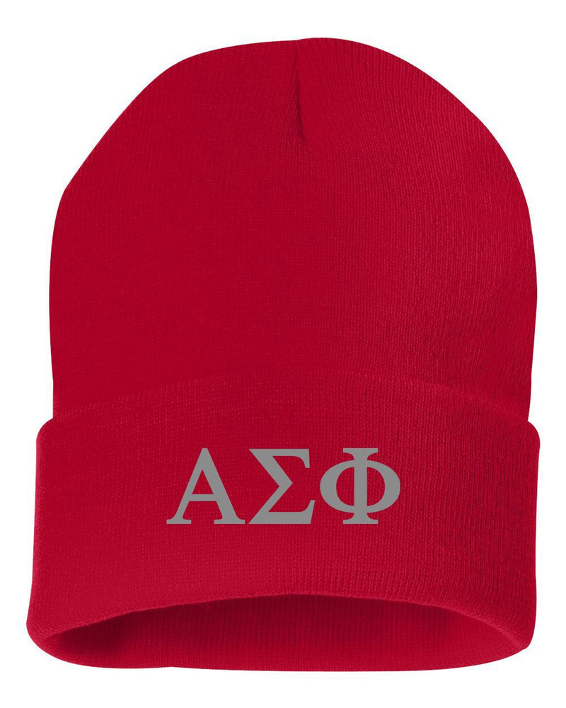 Alpha Sigma Phi Greek Letter Knit Cap Alpha Sigma Phi Greek Letter Knit Cap