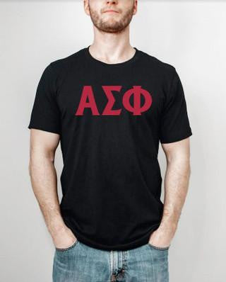 Alpha Sigma Phi Letter T Shirt Alpha Sigma Phi Letter T-Shirt