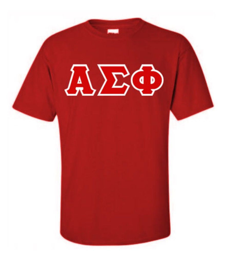 Alpha Sigma Phi Lettered T Shirt Alpha Sigma Phi Lettered T-Shirt