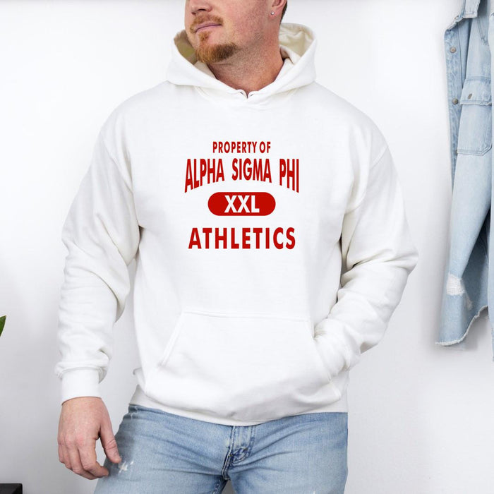 Alpha Sigma Phi Property Of Athletics Hooded Sweatshirts Alpha Sigma Phi Property Of Athletics Hooded Sweatshirts