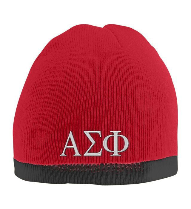 Alpha Sigma Phi Two Tone Knit Beanie Alpha Sigma Phi Two Tone Knit Beanie