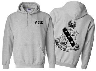 Alpha Sigma Phi Alpha Sigma Phi World Famous Crest - Shield Hooded Sweatshirt