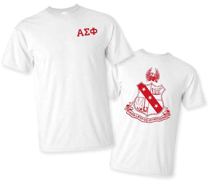 Greekgear Alpha Sigma Phi World Famous Crest Tee Alpha Sigma Phi World Famous Crest Tee