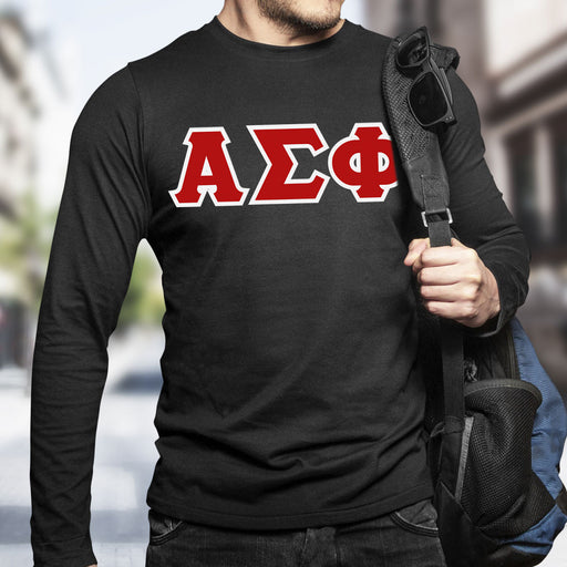 Alpha Sigma Phi Alpha Sigma Phi Lettered Long Sleeve Shirt