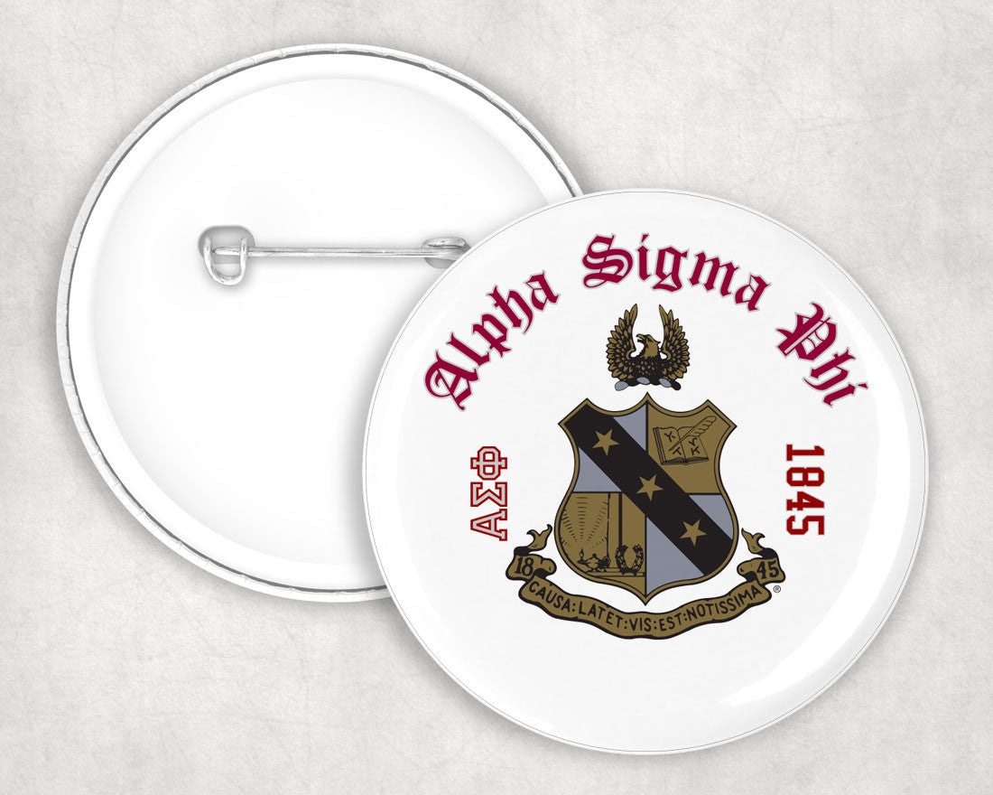 Alpha Sigma Phi Classic Crest Button Alpha Sigma Phi Classic Crest Button