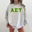 Alpha Sigma Tau 2 Day Ship Twill Crewneck Sweatshirt Alpha Sigma Tau - 2 Day Ship Twill Crewneck Sweatshirt