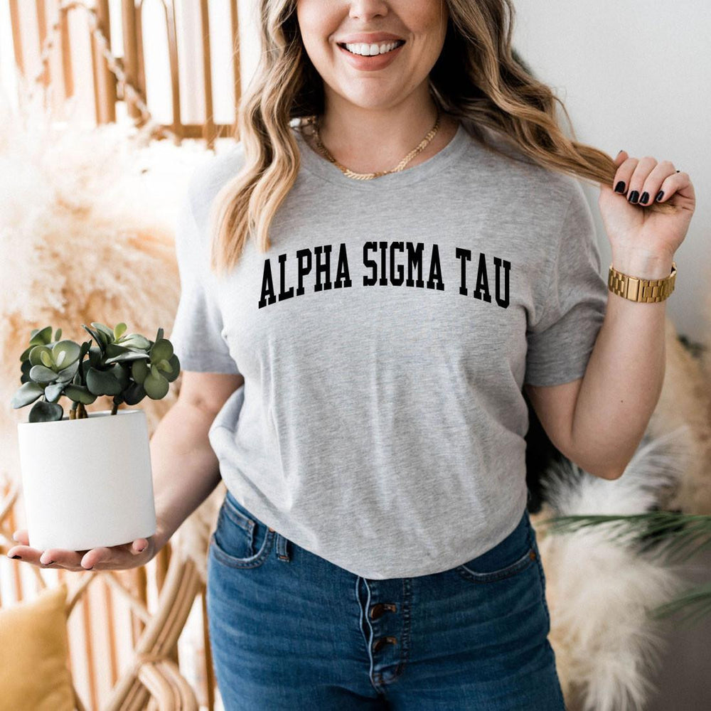 Printify Alpha Sigma Tau Basic Nickname Tee Alpha Sigma Tau Basic Nickname Tee