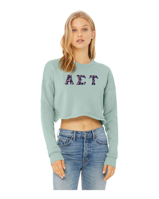 Alpha Sigma Tau Alpha Sigma Tau Bella + Canvas - Women's Cropped Crew Fleece