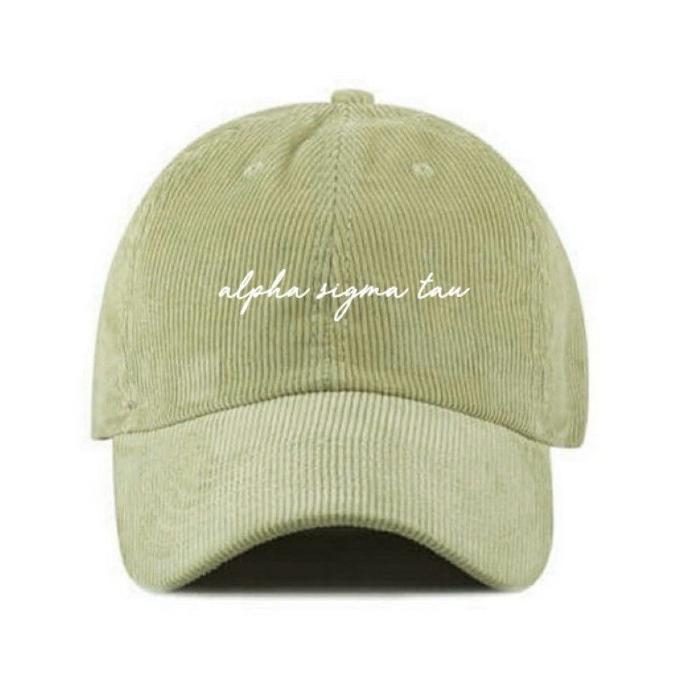 Alpha Sigma Tau Corduroy Baseball Hats Alpha Sigma Tau Corduroy Baseball Hats