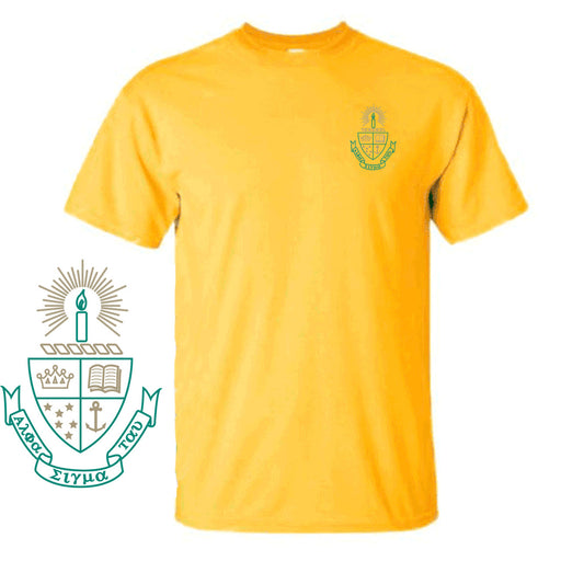 Alpha Sigma Tau DISCOUNT-Alpha Sigma Tau Crest - Shield Patch T-Shirt