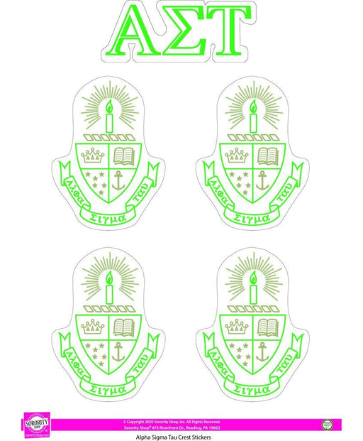 Alpha Sigma Tau Alpha Sigma Tau Crest Sticker Sheet