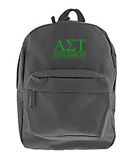 Alpha Sigma Tau Custom Text Backpack Alpha Sigma Tau Custom Text Backpack