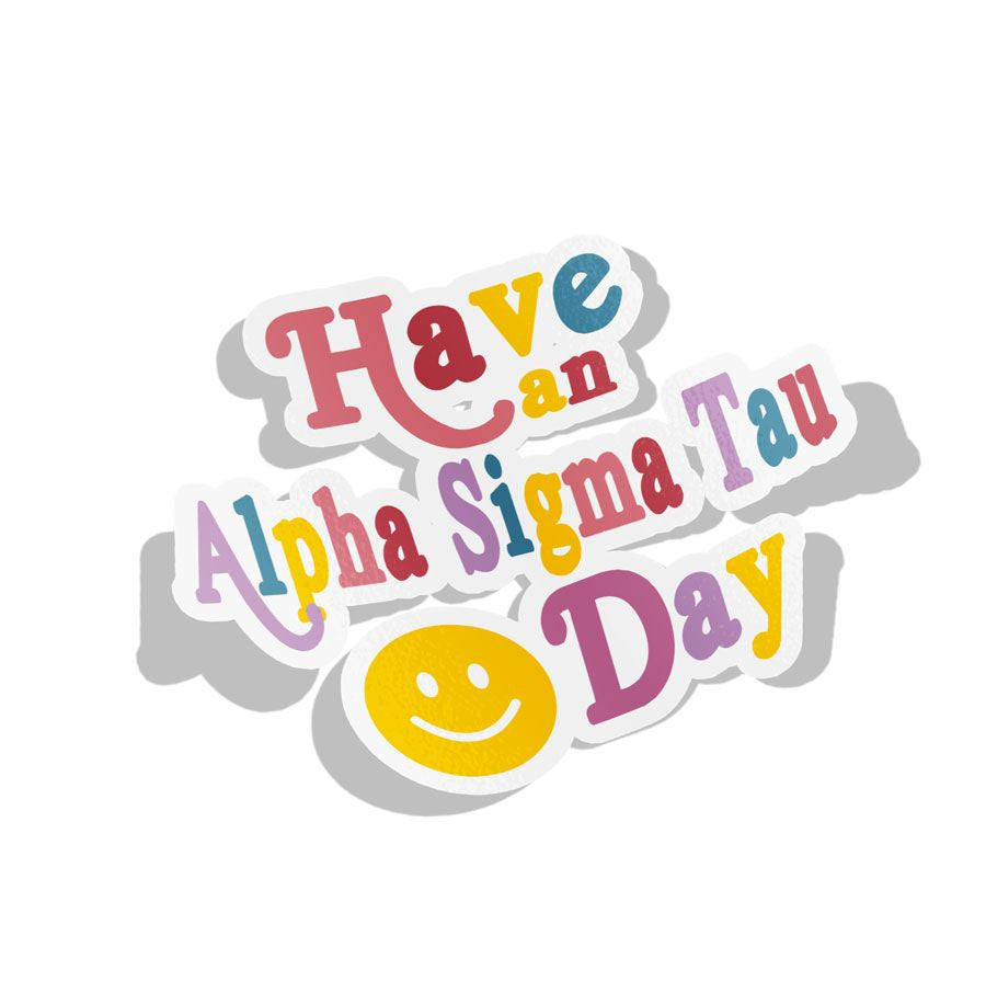 Alpha Sigma Tau Day Decal Sticker Alpha Sigma Tau Day Decal Sticker