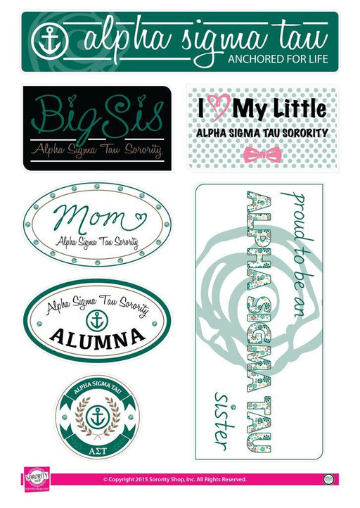 Alpha Sigma Tau Alpha Sigma Tau Family Sticker Sheet