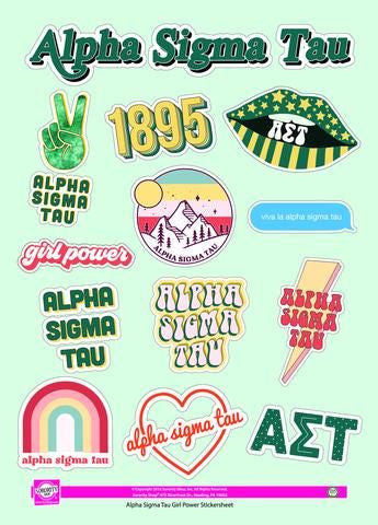 Alpha Sigma Tau Girl Power Stickers Alpha Sigma Tau Girl Power Stickers