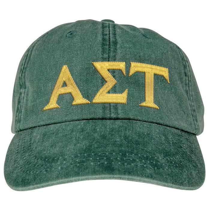 Alpha Sigma Tau Lettered Premium Pastel Hat Alpha Sigma Tau Lettered Premium Pastel Hat