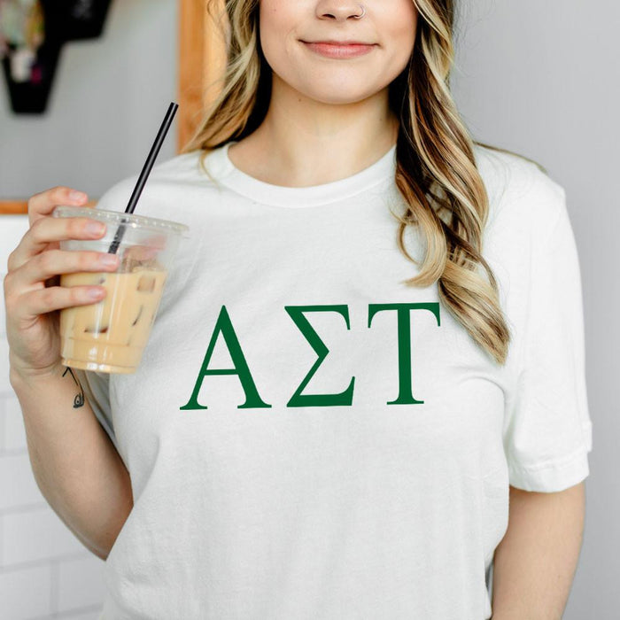 Printify Alpha Sigma Tau Lettered Tees $24.95! Alpha Sigma Tau Lettered Tees - $24.95!