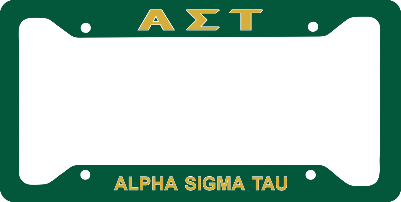 Alpha Sigma Tau New License Plate Frames Alpha Sigma Tau New License Plate Frames