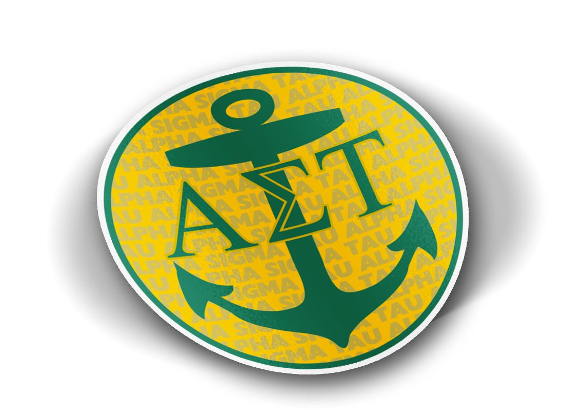 Alpha Sigma Tau Mascot Round Decals Alpha Sigma Tau Mascot Round Decals