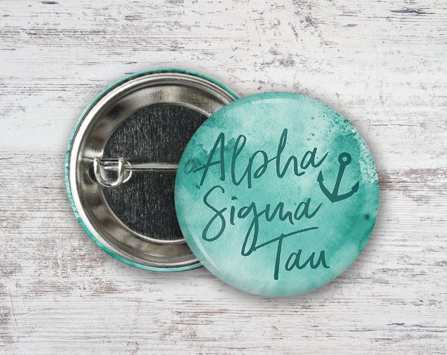 Alpha Sigma Tau Watercolor Button Alpha Sigma Tau Watercolor Button