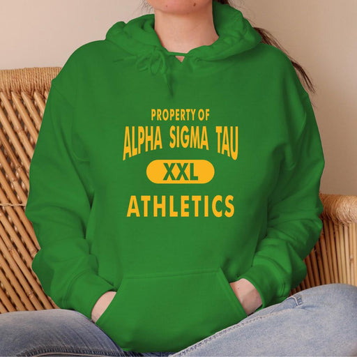 Sweatshirts Alpha Sigma Tau Property Of Athletics Hooded Sweatshirts