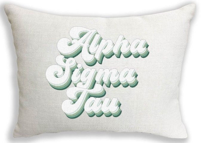 Alpha Sigma Tau Retro Throw Pillow Alpha Sigma Tau Retro Throw Pillow