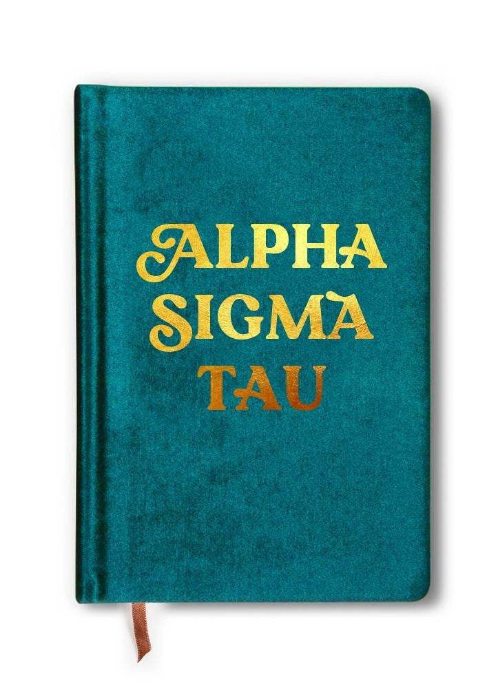 Notebooks Alpha Sigma Tau Velvet Notebook — GreekU