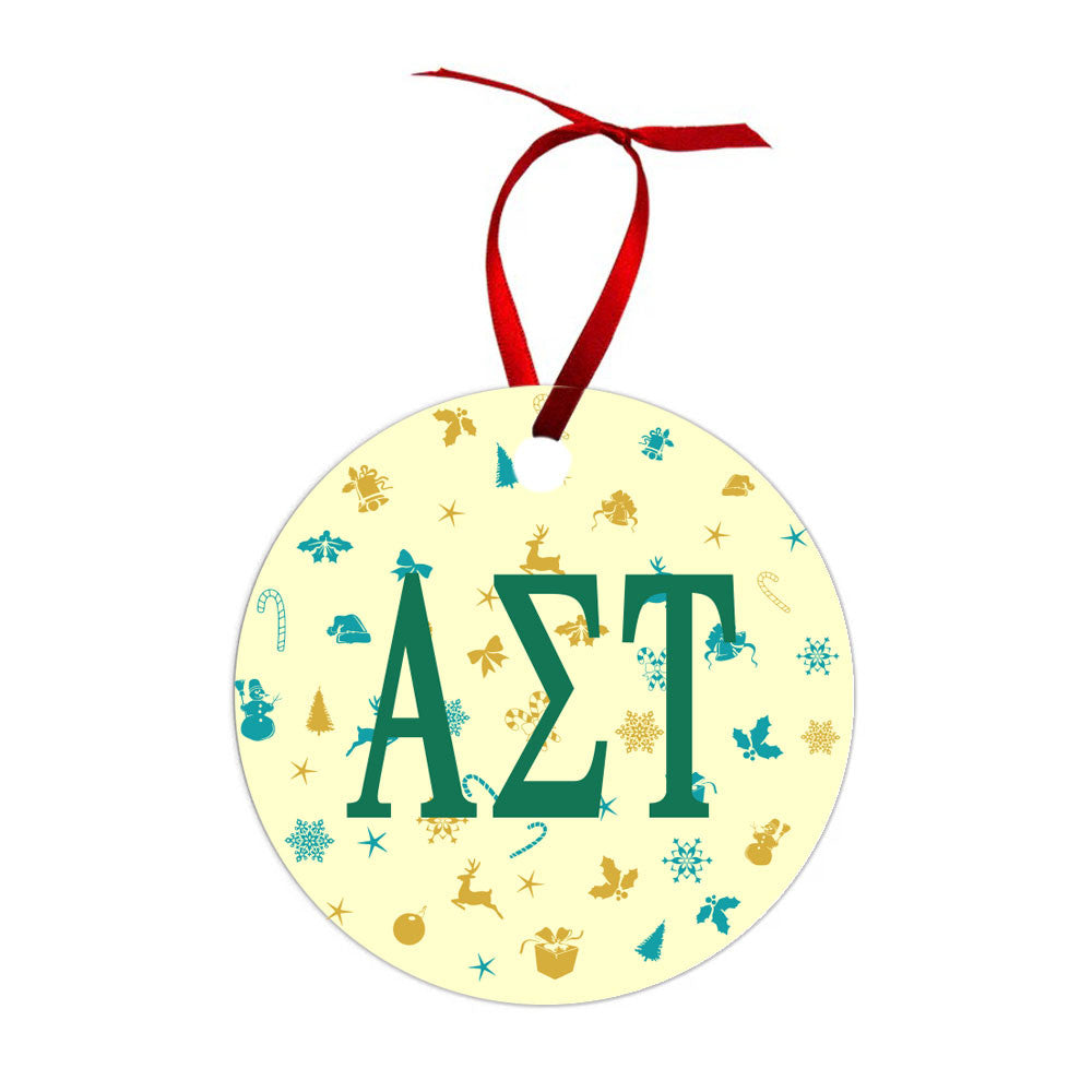 Alpha Sigma Tau Holiday Cheer Christmas Ornaments Alpha Sigma Tau Holiday Cheer Christmas Ornaments