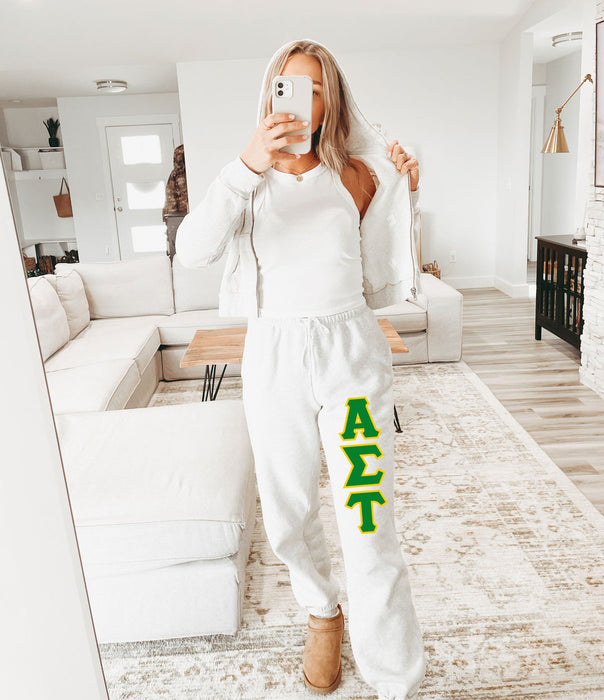 Alpha Sigma Tau Lettered Sweatpants Alpha Sigma Tau Lettered Sweatpants