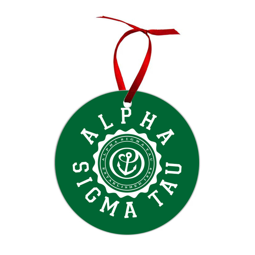 Alpha Sigma Tau Shield Christmas Ornaments Alpha Sigma Tau Shield  Christmas Ornaments