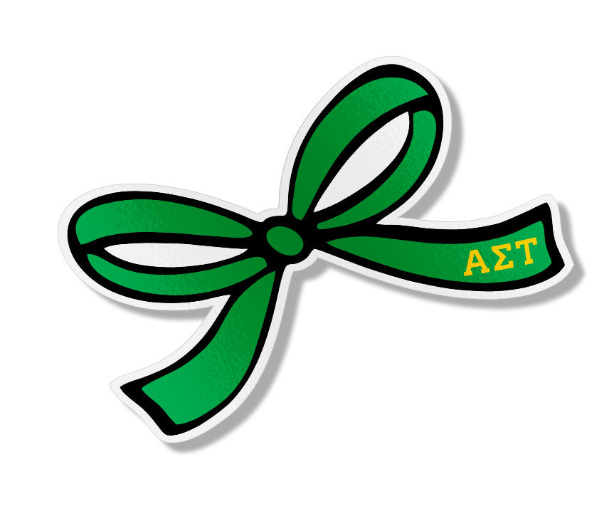 Alpha Sigma Tau Pretty Bow Decal Alpha Sigma Tau Pretty Bow Decal