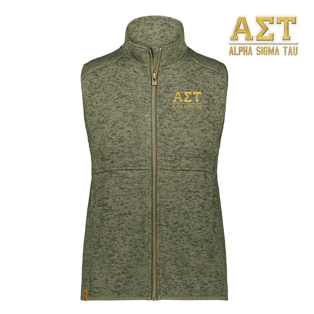 Alpha Sigma Tau Alpine Sweater Fleece Vest Alpha Sigma Tau Alpine Sweater Fleece Vest