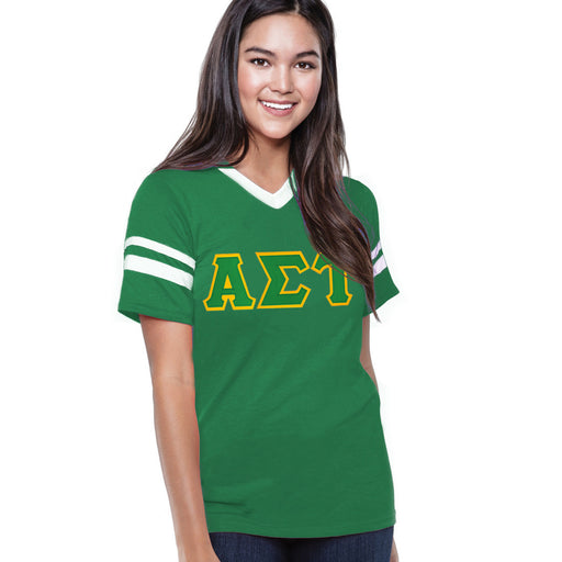 Alpha Sigma Tau DISCOUNT-Alpha Sigma Tau Jersey With Greek Applique Letters