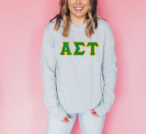 Alpha Sigma Tau DISCOUNT Alpha Sigma Tau Lettered Long Sleeve Tee