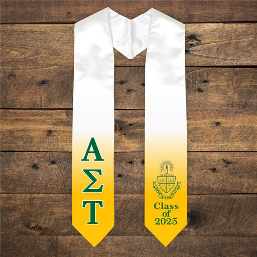 Alpha Sigma Tau Alpha Sigma Tau Extra Fancy Greek Class Of  Graduation Stole