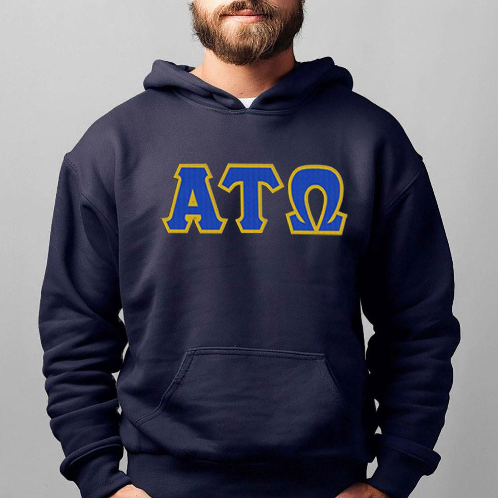Alpha Tau Omega 2 Day Ship Twill Hooded Sweatshirts Alpha Tau Omega - 2 Day Ship Twill Hooded Sweatshirts