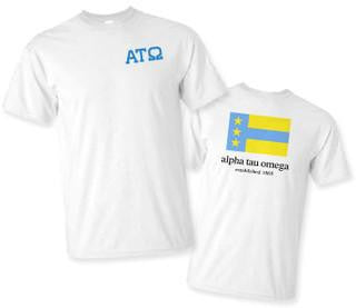 Greekgear Alpha Tau Omega Flag T Shirts Alpha Tau Omega Flag T-shirts