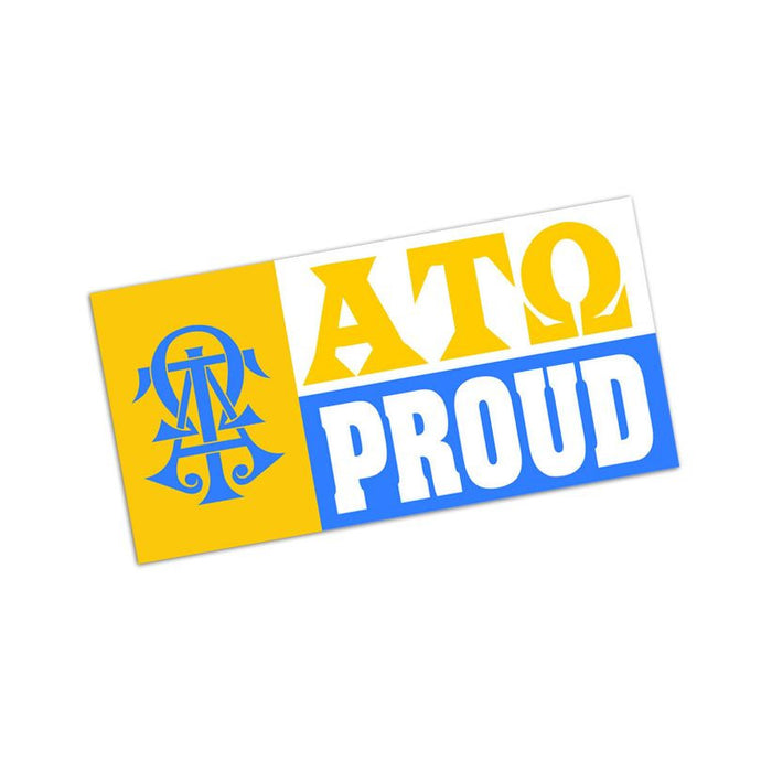 Alpha Tau Omega Proud Bumper Sticker Closeout Alpha Tau Omega Proud Bumper Sticker - CLOSEOUT