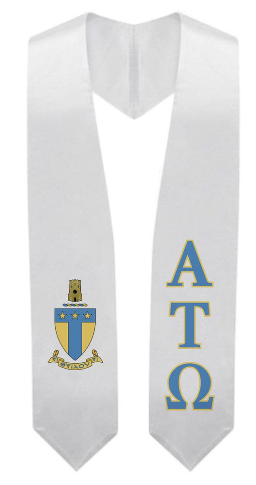 Alpha Tau Omega Super Crest Shield Graduation Stole Alpha Tau Omega Super Crest - Shield Graduation Stole