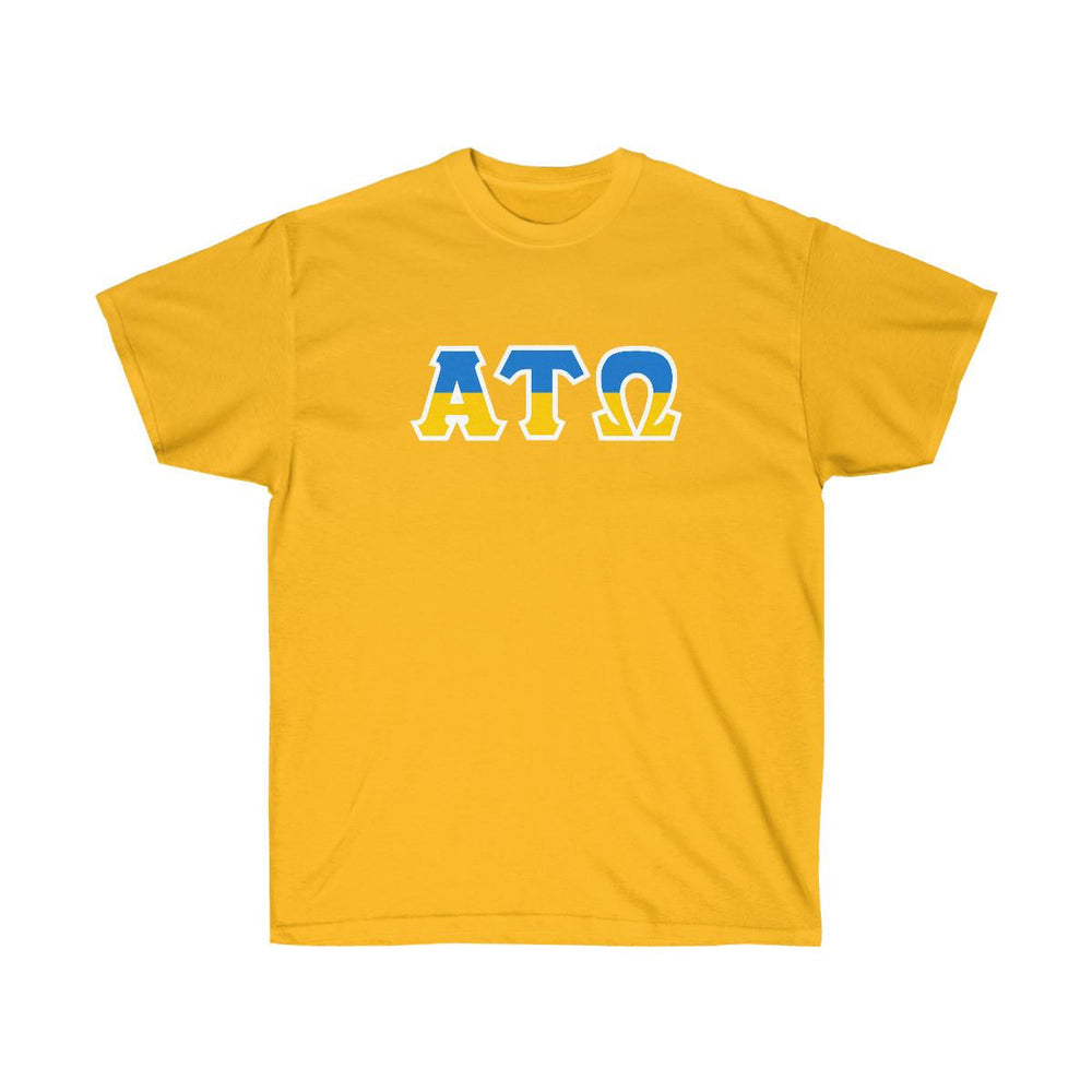 Printify Alpha Tau Omega Two Toned Greek Lettered T Shirts Alpha Tau Omega Two Toned Greek Lettered T-shirts