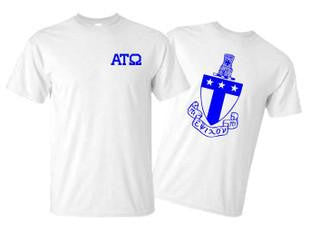 Greekgear Alpha Tau Omega World Famous Crest Tee Alpha Tau Omega World Famous Crest Tee