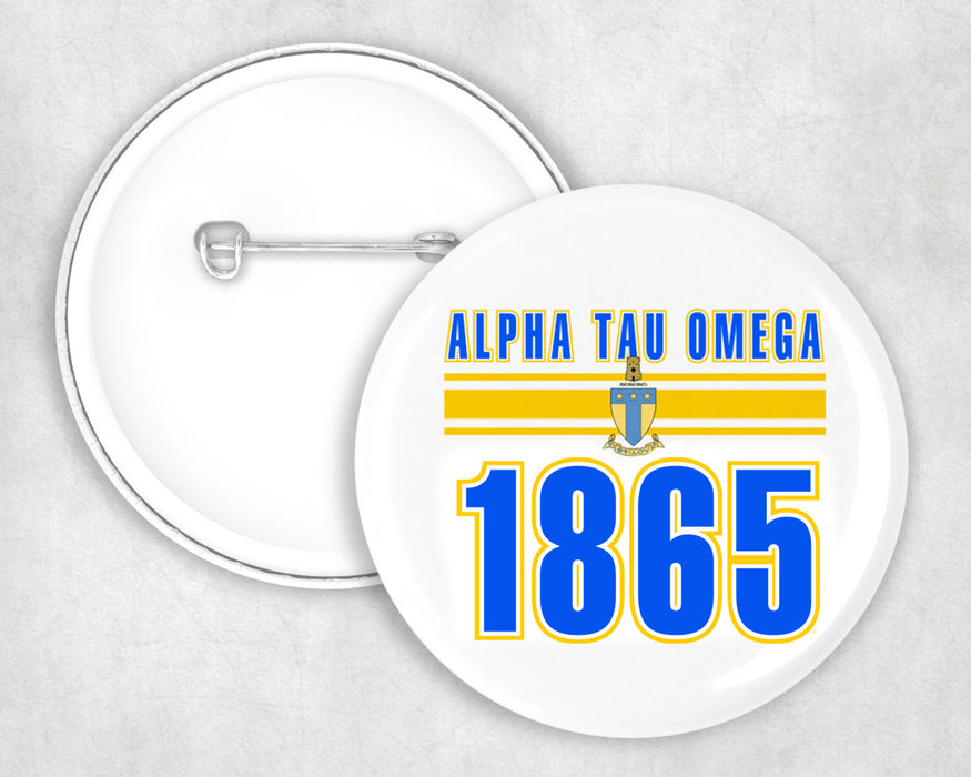 Alpha Tau Omega Est Year Button Alpha Tau Omega Est Year Button