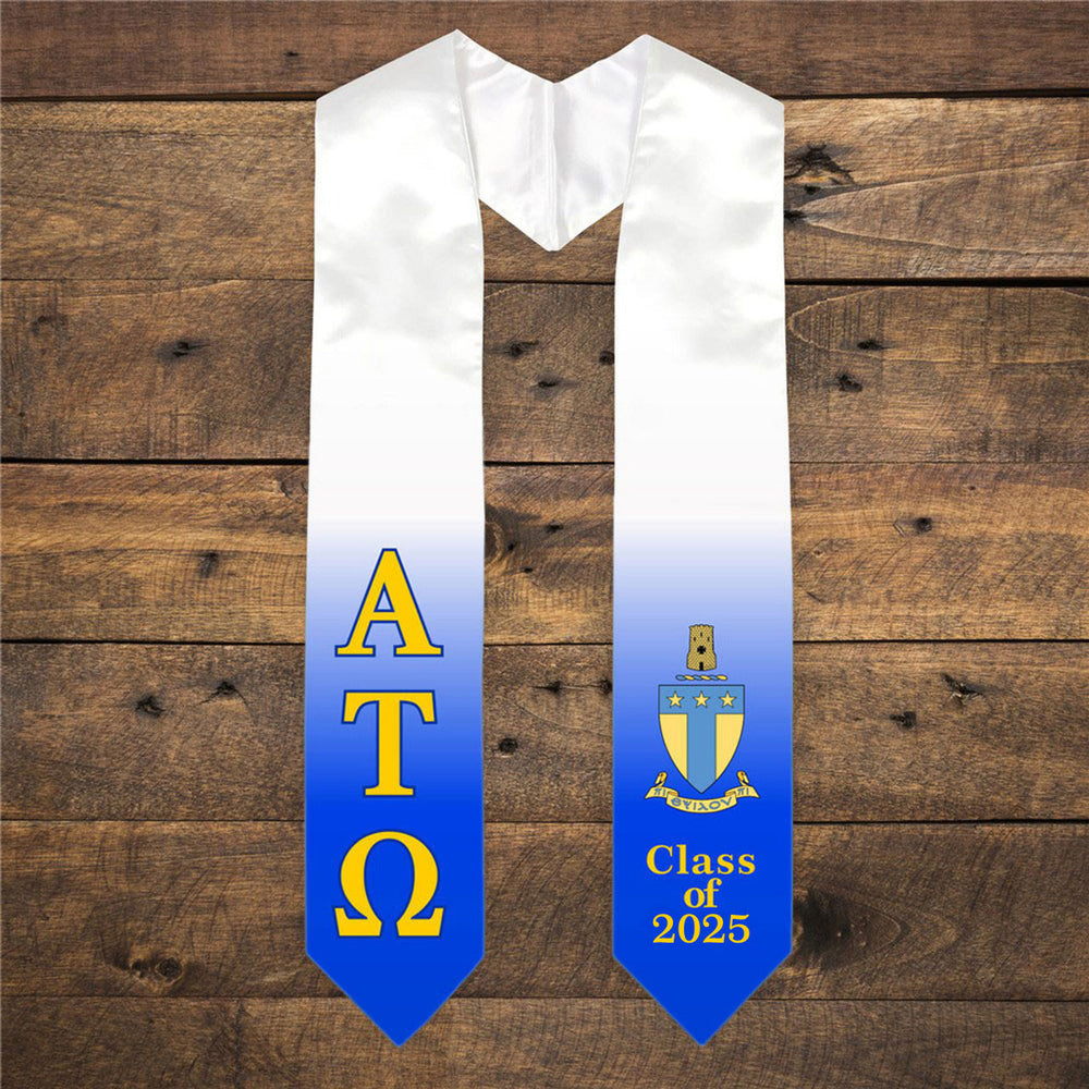 Alpha Tau Omega Extra Fancy Greek Class Of Graduation Stole Alpha Tau Omega Extra Fancy Greek Class Of  Graduation Stole