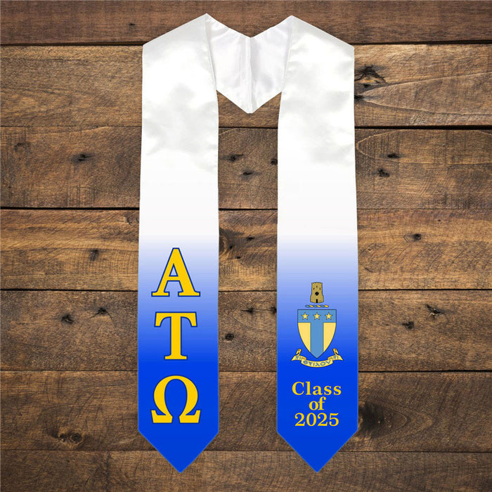 Alpha Tau Omega Extra Fancy Greek Class Of Graduation Stole Alpha Tau Omega Extra Fancy Greek Class Of  Graduation Stole