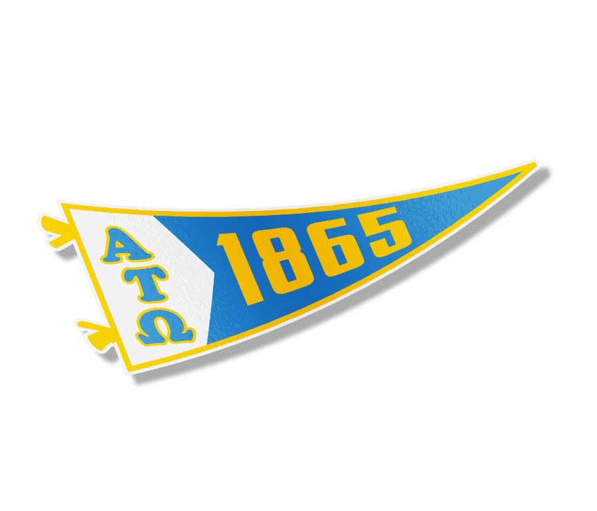 Alpha Tau Omega Pennant Sticker Alpha Tau Omega  Pennant Sticker